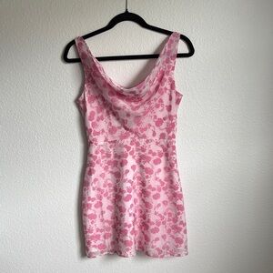 Storia Floral Pink Mini Dress Size Small